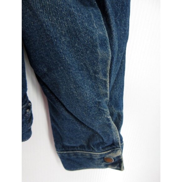 VINTAGE Rustler Jacket XL Trucker Moto Button Up Denim 80s 90s USA * - Picture 3 of 14